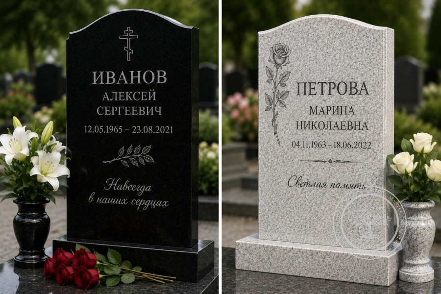 Мрамор или гранит: какой материал выбрать для памятника?
